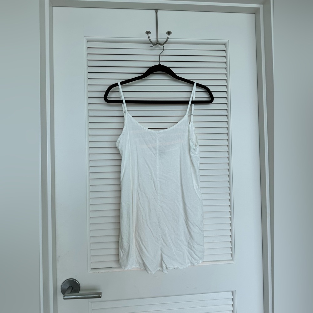 White linen romper